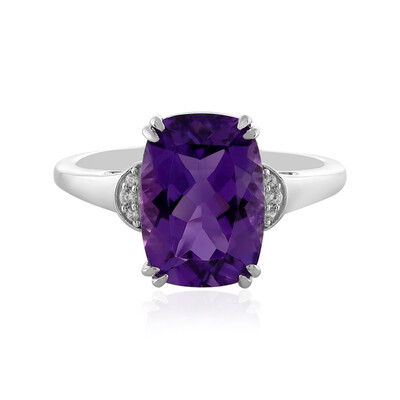 Bague en argent et Améthyste du Maroc