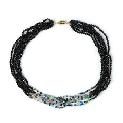 Collier en argent et Spinelle noir (Riya)