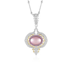 Collier en argent et Perle de Mabé rose (Dallas Prince Designs)