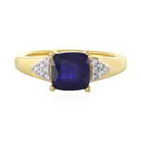 Bague en argent et Saphir bleu de Madagascar