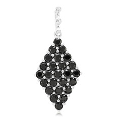Pendentif en argent et Spinelle noir