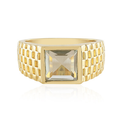 Bague pour homme en argent et Améthyste verte