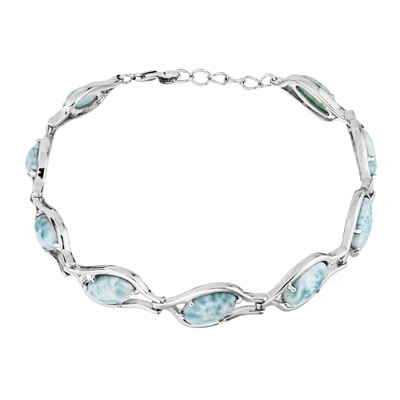 Bracelet en argent et Larimar