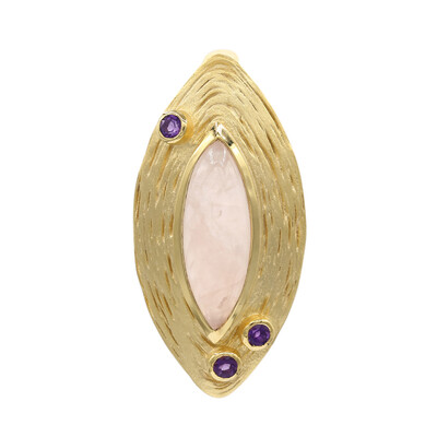 Pendentif en argent et Quartz rose (MONOSONO COLLECTION)