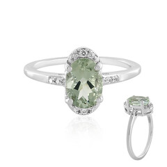 Bague en argent et Améthyste verte