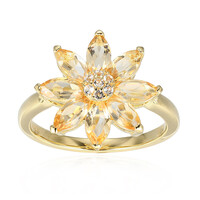 Bague en argent et Citrine