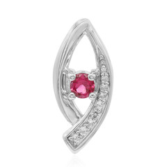 Pendentif en argent et Spinelle rose