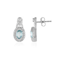 Boucles d'oreilles en argent et Zircon de Ratanakiri