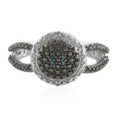 Bague en argent et Diamant bleu I3