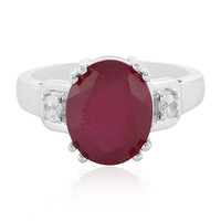 Bague en argent et Rubis de Madagascar