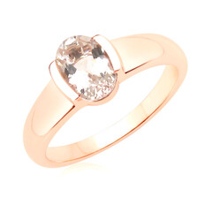 Bague en or et Morganite AAA du Brésil