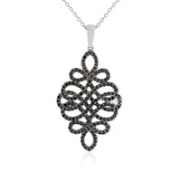 Collier en argent et Spinelle noir