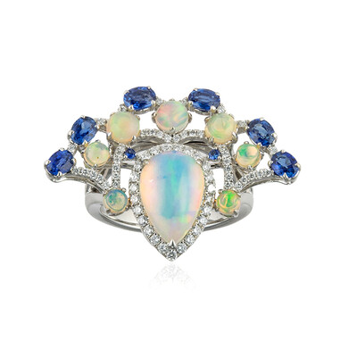 Bague en or et Opale Welo AAA (de Melo)