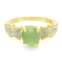 Bague en argent et Chrysoprase impériale