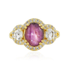 Bague en argent et Rubis étoilé de Channapatna