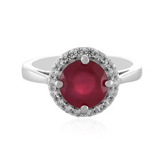 Bague en argent et Rubis de Madagascar