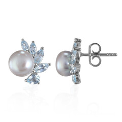 Boucles d'oreilles en argent et Perle de culture d'eau douce (TPC)