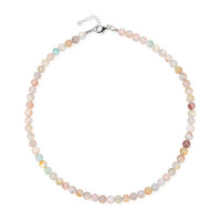 Collier en argent et Agate fleur de cerisier