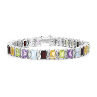 Bracelet en argent et Topaze bleu ciel