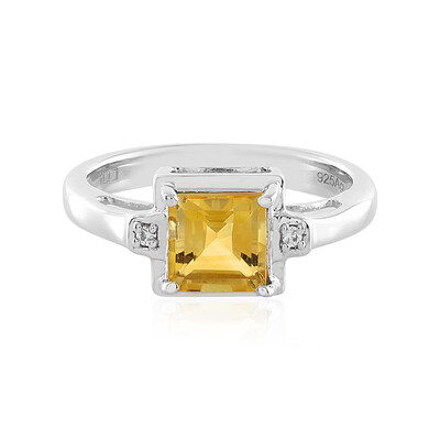Bague en argent et Citrine