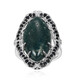 Bague en argent et Agate mousse