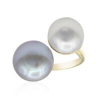 Bague en argent et Perle de culture d'eau douce argentée (TPC)