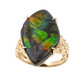 Bague en or et Ammolite (de Melo)