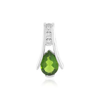 Pendentif en argent et Diopside de Russie