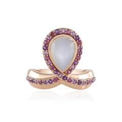 Bague en argent et Pierre de Lune blanche (KM by Juwelo)