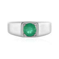 Bague en argent et Emeraude de Colombie