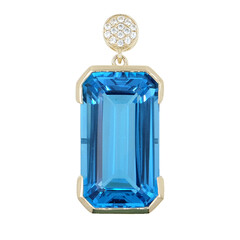 Pendentif en or et Topaze de Marambaia