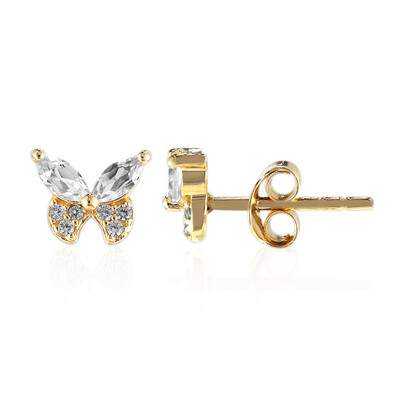 Boucles d'oreilles en argent et Topaze blanche