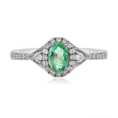 Bague en or et Emeraude de Zambie AAA (CIRARI)