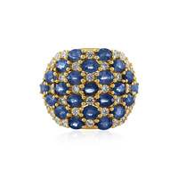 Bague en argent et Saphir bleu