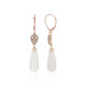 Boucles d'oreilles en or et Pierre de Lune blanche (KM by Juwelo)