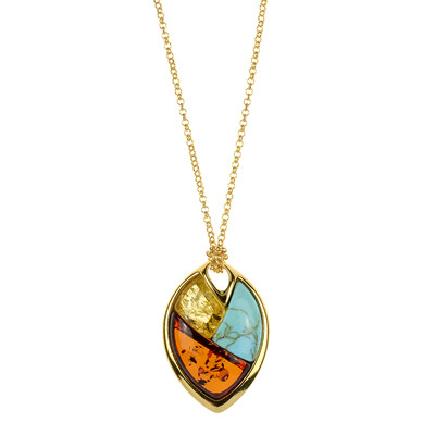 Collier en argent et Ambre baltique (dagen)