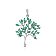 Pendentif en argent et Onyx vert