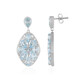 Boucles d'oreilles en argent et Topaze bleu ciel