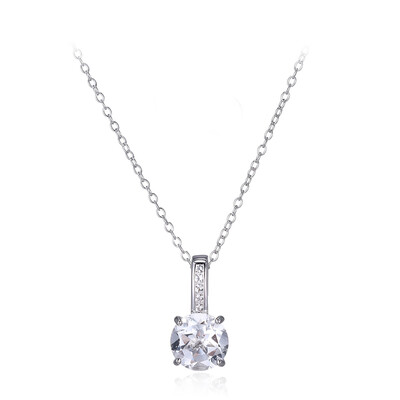 Collier en argent et Topaze blanche