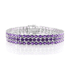 Bracelet en argent et Améthyste de Zambie