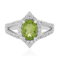 Bague en argent et Péridot
