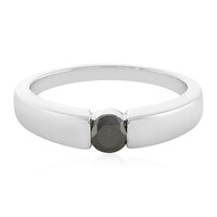 Bague en argent et Diamant noir
