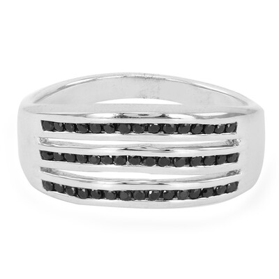 Bague en argent et Spinelle noir