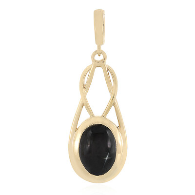 Pendentif en argent et Diopside étoilé d'Inde