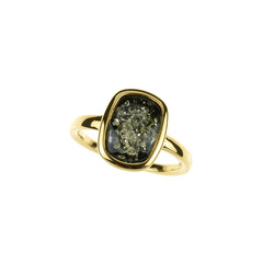 Bague en argent et Ambre baltique