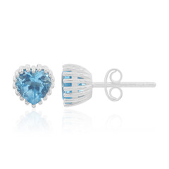 Boucles d'oreilles en argent et Topaze bleu Suisse