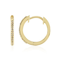 Boucles d'oreilles en argent et Diamant champagne I3