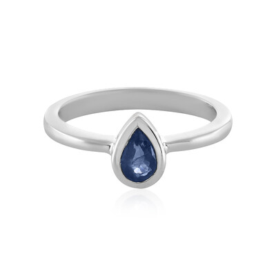 Bague en argent et Saphir bleu