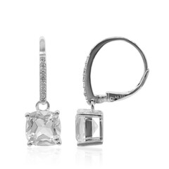 Boucles d'oreilles en argent et Topaze blanche