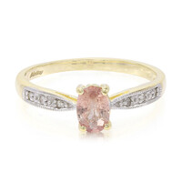 Bague en or et Saphir Padparadscha non chauffé